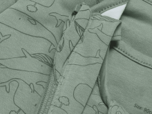 Jollein 4-seasons Art.014-548-65362 Whales Ash Green - спальный мешок с рукавами 70см