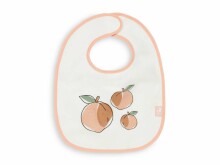 Jollein Terry Bib Waterproof Peach Art.029-566-66030 - Kūdikių meškiukas / seilinukas vidutiniškai kilpinis neperšlampamas