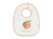 Jollein Terry Bib Waterproof Peach Art.029-566-66030 - Kūdikių meškiukas / seilinukas vidutiniškai kilpinis neperšlampamas