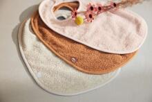 Jollein Bib Terry Art.029-566-00098 Pale Pink/Nougat/Caramel - Bērnu lacīte / priekšautiņš  frote