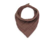 Jollein Bandana Bib Wrinkled Cotton Art.029-868-66043 Chestnut - Детский Хлопковый Слюнявчик - платочек (2 шт.)