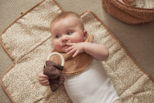 Jollein Bib Rond Embroidery Biscuit Art.029-537-66068 - Детский слюнявчик