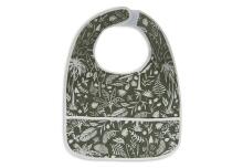 Jollein Bib Waterproof Art.029-864-65120 Botanical Leaf Green - Bērnu lacīte / priekšautiņš vidējais ūdensnecaurlaidīgs,2 gab