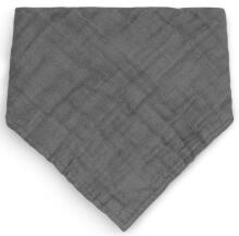 Jollein Bandana Bib Wrinkled Cotton Art.029-868-66009 Storm Grey