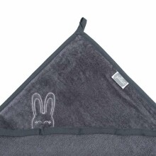 Jollein Bathcape Bunny Velvet Art.534-571-65116 vaikiškas rankšluostis su gobtuvu 100x100 cm