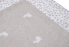 Jollein Muslin Mouth Cloth Dotted&Rabbit Nougat GOTS Art.537-848-66075