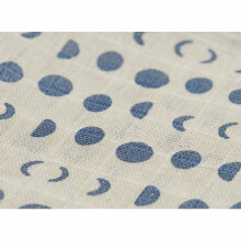 Jollein Muslin Mouth Cloth Moonlight Art.537-848-66032 - Augstākās kvalitātes muslina autiņš sejai, 3 gb. ( 31x31 cm)