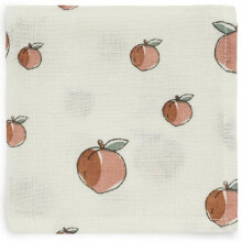 Jollein Muslin Mouth Cloth Peach Art.537-848-66030 - Augstākās kvalitātes muslina autiņš sejai, 3 gb. ( 31x31 cm)