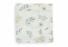 Jollein Muslin Mouth Cloth Wild Flowers Art.537-848-66059  - Aukščiausios kokybės muslino veido vystyklai, 3 vnt. (31x31 cm)