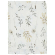 Jollein Muslin Face Wild Flowers Art.536-848-66059 - Высококачественная муслиновая пелёнка из бамбука для лица, 3 шт. (15х21 см)