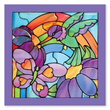 Melissa&Doug Stained Glass Rainbow Garden Art.14264 Rokdarbu komplekts