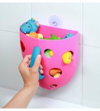 Babyono Art.262 rožinis / pilkas kūdikių vonios žaislų kibiras