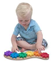 Melissa&Doug Rainbow Caterpillar Art.13084  Attīstošā kāpurķēde ar zobratiem