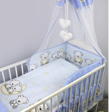 Ankras BEAR-BOW blue MIS000146 Bērnu gultiņas aizsargapmale 360 cm