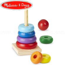Melissa&Doug Rainbow Stacker Art.10576  Деревянная пирамидка