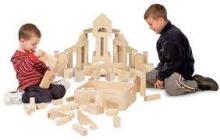 Melissa&Doug Unit Bloks  Art.10503 Деревянные кубики,60шт