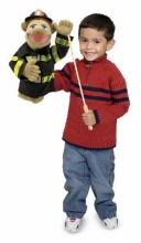 Melissa&Doug Puppets Firefighter Art.12552  Kvaliteetne pehme mänguasja nukk käes