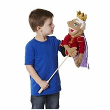 Melissa&Doug Puppets King Art.13890   Kvaliteetne pehme mänguasja nukk käes