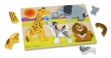 Melissa&Doug Puzzles  Safari Art.11892   Деревянный развивающий пазл для малышей Сафари