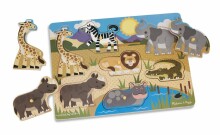 Melissa&Doug Puzzles Safari Art.19054 Koka puzle mazuļiem Safari