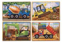 Melissa&Doug Puzzles Box Construction Art.13792   Деревянный развивающий пазл для малышей в коробочке