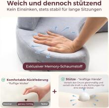 Momcozy Memory Foam Nursing Pillow with Safety Border Art.98811 Grey Ergonomic nursing pillow made of memory foam with a protective side