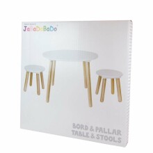 JaBaDaBaDo Table&Stool  Art.H13201  Laste puidust laud ja 2 väljaheid