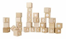 JaBaDaBaDo Wooden Alphabet Blocks Art.W7108 Деревянные кубики Алфавит