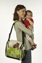 Hoppop Original Flower Power sauskelnių krepšys, kuris virsta vaiko kėdute (krepšys-vaiko kėdutė)