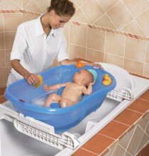 OK Baby Onda Evolution Art.38085535 Blue Bērnu vanniņa ar termometru