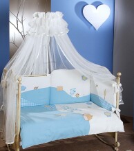 FERETTI - Bērnu gultas veļas komplekts 'Dogs Blue Prestige' GRANDE PLUS 8 