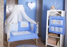 FERETTI - Bērnu gultas kokvilnas veļas komplekts 'Romeo Blue Prestige' DUETTO 2