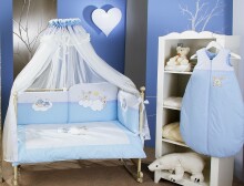 FERETTI - 'Rabbit Blue Premium' Bērnu gultas veļas komplekts  GRANDE PLUS 8 