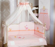 FERETTI - Bērnu gultas veļas komplekts 'Lapin Pink Premium' SESTETTO 6 