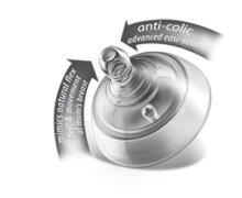 Tommee Tippee Art. 42214071 CTN Easi-Vent Pudelītes knupīši (ar regulējamo plūsmu), 2gb