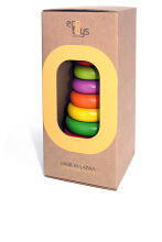 Eco Toys Art.30011 Bērnu dabīga koka klasiskā piramīda