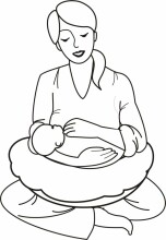 Doomoo Buddy Tetra Jeresy Green Многофункциональная подушка для беременных и кормящих