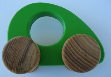 Eco Toys Art.12003 Детская деревянная игрушечная зелёная  машинка