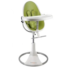 „Bloom Fresco Chrome Giro White / Green Art.BBE10515-WGG Išskirtinė aukšta kėdė (be įdėklo)