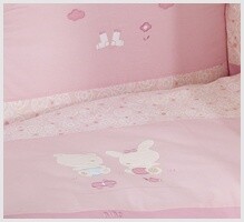 „NINO-ESPANA“ vaikiškos lovatiesės medvilnės komplektas „El Amor Pink“ 6