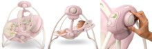Bright Starts Comfort & Harmony Swings Pink 6931 Переносные вибрирующие детские качели 