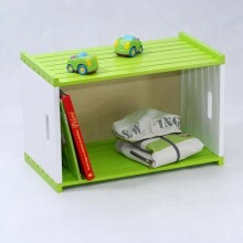 Timberino BOXIS 702 White Blue moderna rotaļlietu kaste - plauktiņš