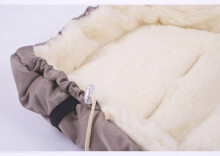 Womar Exclusive №20-4038 Light Beige 2-daļīgs ratu guļammaiss ar aitas vilnas oderi un pagarinājumu 106 cm