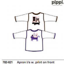„Pippi 2601-633“ purpurinis lakas / prijuostė silikonas su skaidriomis rankovėmis