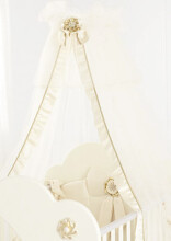Lettino Baby Expert Gioiello Panna Oro Детская эксклюзивная кроватка с кристаллами Swarovski Tesoro Mio, цвет: Молочный/золотой