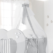 Baby Expert Cuore di Mamma White Art.23959 Детская эксклюзивная кроватка с кристаллами Swarovski