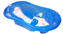 TegaBaby Anatomic Bath Comfort  KF-001 Aнатoмичecкая детская ванночка со сливом и термометром [прозрачная]