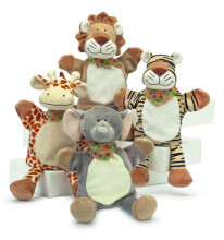 Teddykompaniet 2129 Wild Animal Hand Puppets Высококачественная Мягкая, плюшевая игрушка Тигр марионетка на руку