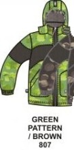 Huppa 116cm Winter 2011-2012 Huppa Alexander jacket for children 200g. 1104CW11  Green pattern 807