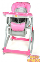 BABY MAXI BM 207/652 (rožinė) maitinimo kėdė-lopšys